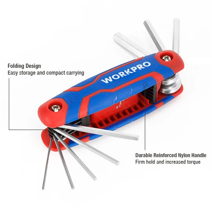 8PC METRIC FOLDING HEX KEY