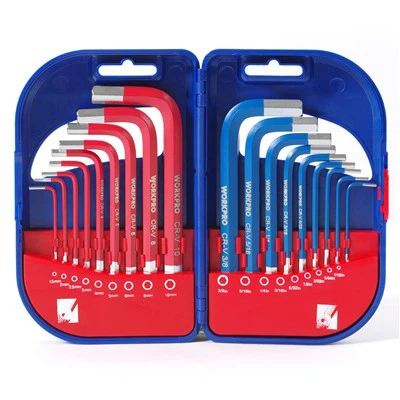 18 יחידות מפתח משושה עם זרוע קצרה