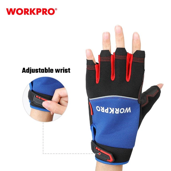 WORKPRO FINGERLESS MECHANIC WORK GLOVES - XL