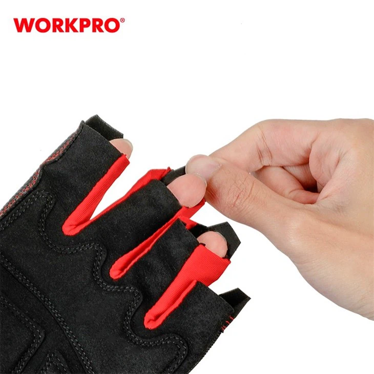WORKPRO FINGERLESS MECHANIC WORK GLOVES - XL